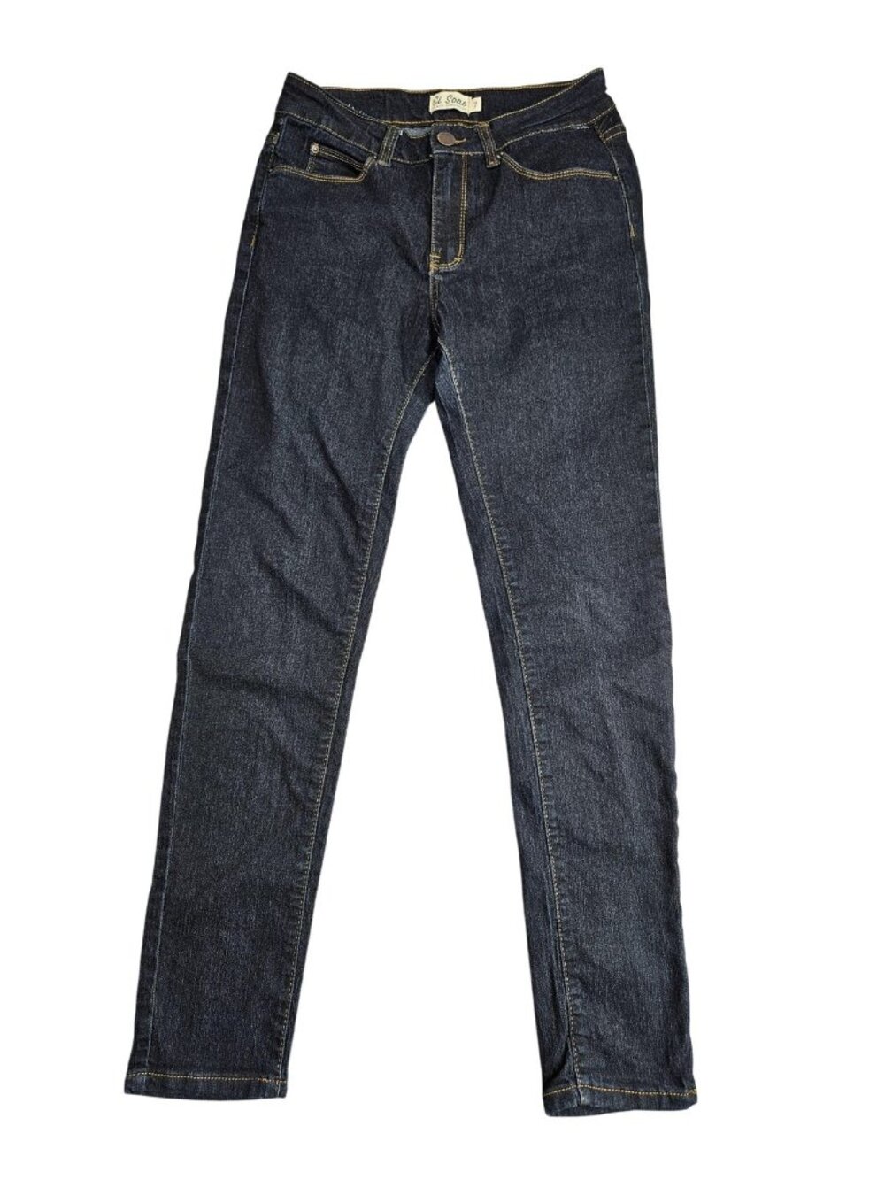 CI SONO Skinny Jeans Juniors 7 Blue Dark Wash Mid Rise‎ Stretch Denim Slim